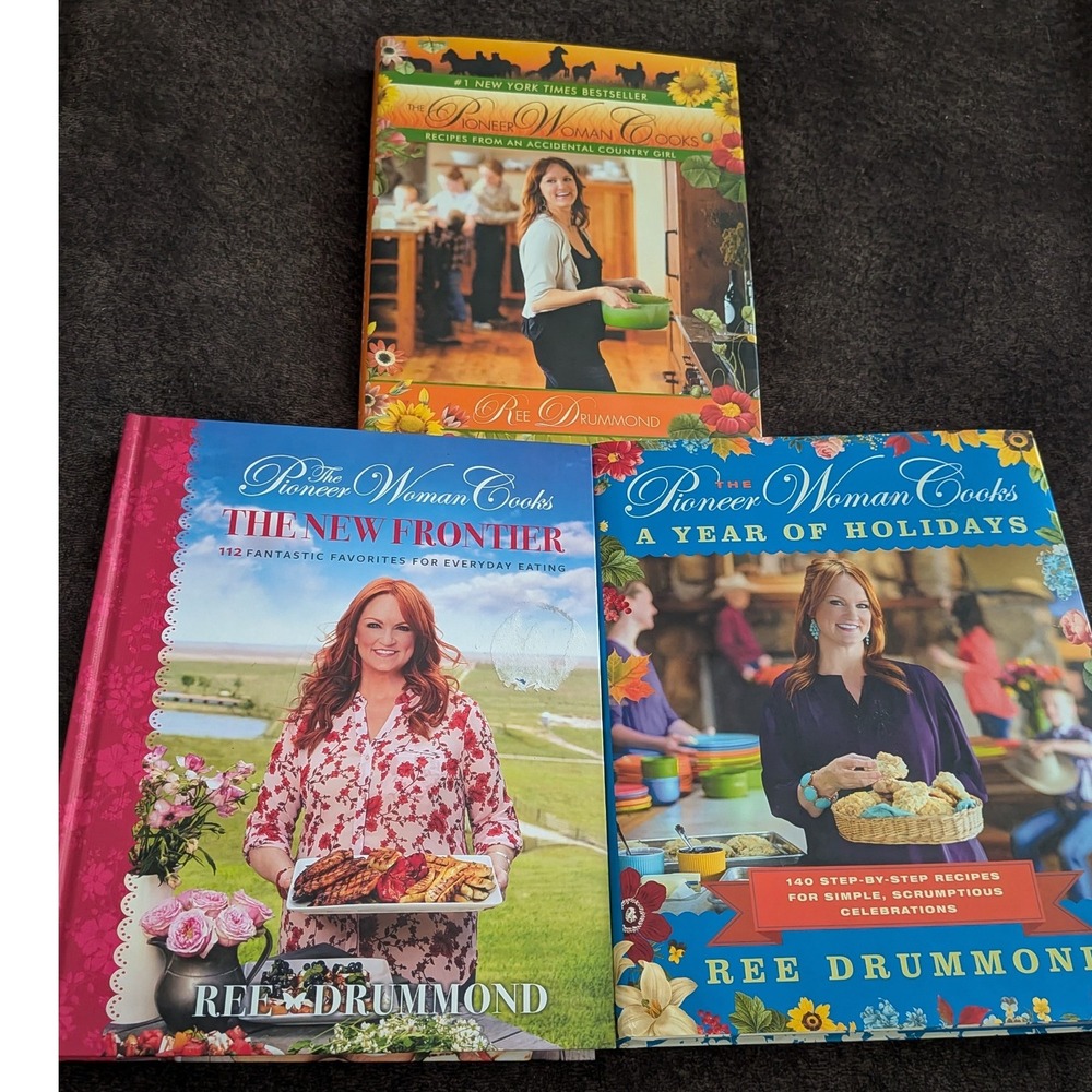 Pioneer Woman Cooks Cookbook Set Ree Drummond Hardcover 3 Book Lot New Frontier